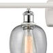 Ballston Belfast LED 36 inch White and Polished Chrome Bath Vanity Light Wall Light in Seedy Glass, Ballston
