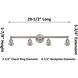 Bridal Veil 4 Light 32 inch Black Antique Brass Bath Vanity Light Wall Light in Clear