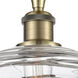 Ballston X-Large Deco Swirl 1 Light 12 inch Antique Brass Semi-Flush Mount Ceiling Light in Incandescent, X-Large Athens, Deco Swirl Glass, Ballston