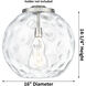 Ballston Athens Water Glass 3 Light 15.75 inch Polished Nickel Statement Pendant Ceiling Light in Incandescent