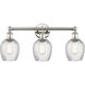 Salina 3 Light 23 inch Polished Nickel and Clear Spiral Fluted Bath Vanity Light Wall Light