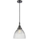 Downtown Urban Seneca Falls 1 Light 9.5 inch Matte Black Mini Pendant Ceiling Light
