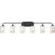 Auralume Fairbank 6 Light 48 inch Matte Black Bath Vanity Light Wall Light in Incandescent