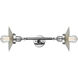 Franklin Restoration Halophane LED 18 inch Polished Chrome Bath Vanity Light Wall Light in Clear Halophane Glass, Franklin Restoration