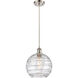Ballston Large Deco Swirl 1 Light 10 inch Brushed Satin Nickel Mini Pendant Ceiling Light, Ballston