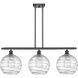 Ballston Deco Swirl 3 Light 37 inch Oil Rubbed Bronze Island Light Ceiling Light