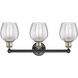 Norfolk 3 Light 23.75 inch Black Antique Brass Bath Vanity Light Wall Light in Clear