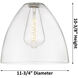 Crown Point 1 Light 12 inch Satin Nickel Pendant Ceiling Light in Seedy Glass