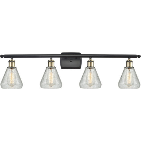 Ballston Conesus LED 36 inch Black Antique Brass Bath Vanity Light Wall Light, Ballston