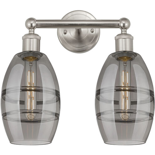 Edison Vaz 2 Light 14.88 inch Brushed Satin Nickel Bath Vanity Light Wall Light
