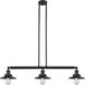 Franklin Restoration Railroad 3 Light 41 inch Matte Black Island Light Ceiling Light, Franklin Restoration