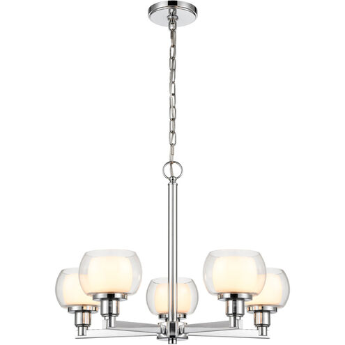 Cairo 5 Light 20 inch Polished Chrome Chandelier Ceiling Light in Incandescent