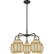 Ballston Preston 5 Light 24.75 inch Black Antique Brass Chandelier Ceiling Light in Mercury