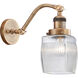 Franklin Restoration Colton 1 Light 6 inch Brushed Brass Sconce Wall Light, Franklin Restoration