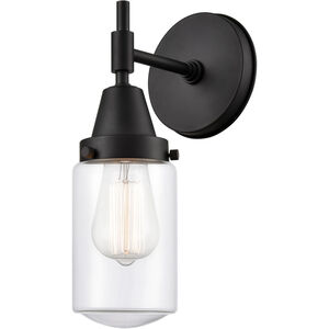 Caden LED 5 inch Matte Black Sconce Wall Light in Clear Glass
