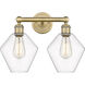 Cindyrella 2 Light 17 inch Brushed Brass and Clear Bath Vanity Light Wall Light