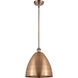 Ballston Dome LED 12 inch Antique Copper Pendant Ceiling Light