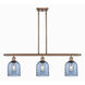 Ballston Bella 3 Light 36 inch Antique Copper Stem Hung Island Light Ceiling Light