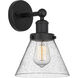 Cone 1 Light 7.75 inch Matte Black Sconce Wall Light