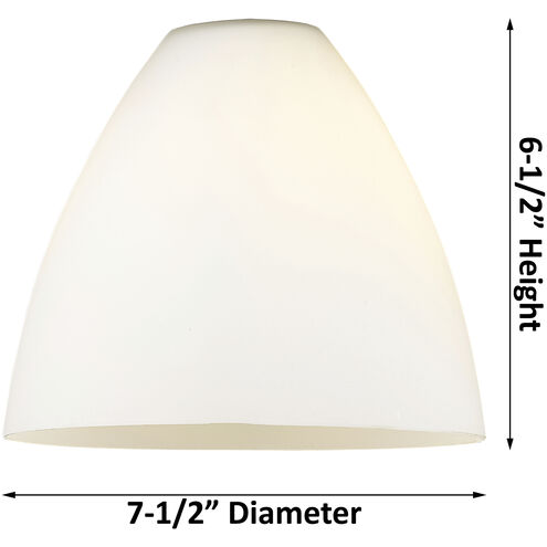 Ballston Ballston Dome 1 Light 8 inch Polished Nickel Sconce Wall Light in Matte White Glass