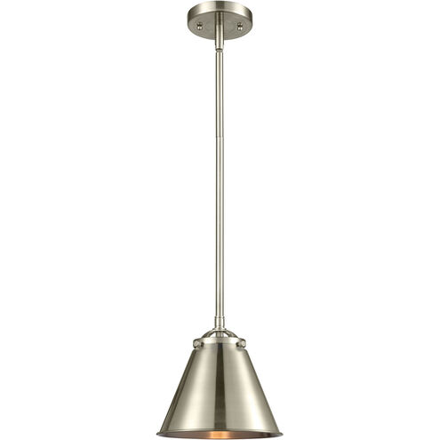Nouveau Appalachian LED 8 inch Brushed Satin Nickel Mini Pendant Ceiling Light, Nouveau