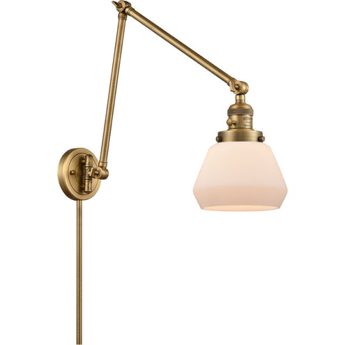Fulton 30 inch 60.00 watt Brushed Brass Swing Arm Wall Light, Franklin Restoration