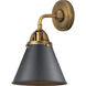 Nouveau 2 Appalachian 1 Light 8 inch Brushed Brass Sconce Wall Light in Matte Black