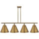 Ballston Cone LED 50.25 inch Brushed Brass Island Light Ceiling Light