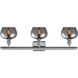 Ballston Fenton LED 26 inch Polished Chrome Bath Vanity Light Wall Light in Plated Smoke Glass, Ballston