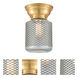 Aditi Stanton LED 6.25 inch Satin Gold Flush Mount Ceiling Light, Aditi