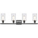 Ballston Clymer LED 36 inch Oil Rubbed Bronze Bath Vanity Light Wall Light in Clear Glass, Ballston