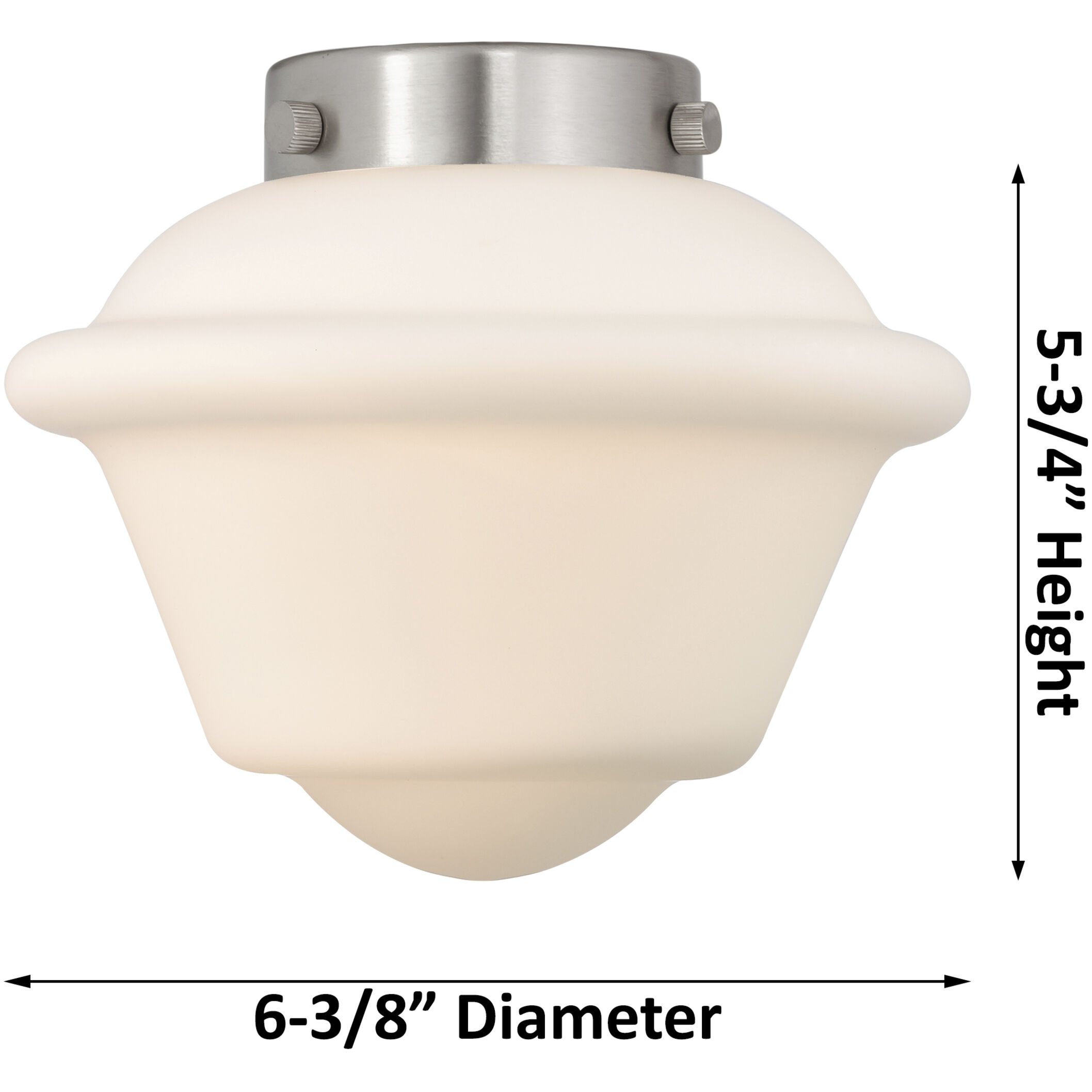Aditi Small Oxford LED 7.5 inch Brushed Satin Nickel Flush Mount Ceiling Light in Seedy Glass, Aditi
