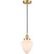 Edison Bullet LED 8 inch Satin Gold Mini Pendant Ceiling Light