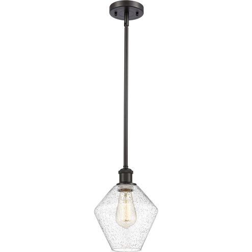 Ballston Cindyrella LED 8 inch Oil Rubbed Bronze Mini Pendant Ceiling Light in Seedy Glass