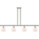 Ballston Fenton LED 48 inch Polished Nickel Island Light Ceiling Light in Matte White Glass, Ballston