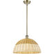 Ballston Bristol Natural II 1 Light 15.75 inch Antique Brass Mini Pendant Ceiling Light