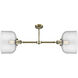 Franklin Restoration X-Large Bell 2 Light 43 inch Antique Brass Island Light Ceiling Light in Incandescent, Seedy Glass, Franklin Restoration