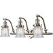 Franklin Restoration Small Canton LED 28 inch Brushed Satin Nickel Bath Vanity Light Wall Light in Seedy Glass, Franklin Restoration