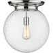 Beacon 1 Light 14 inch Polished Chrome Flush Mount Ceiling Light