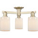 Arcadia Hadley 3 Light 22 inch Champagne Bronze Semi-Flush Mount Ceiling Light in Matte White