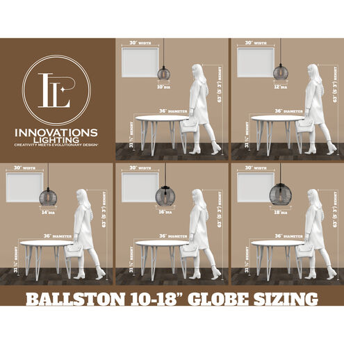 Ballston Athens Deco Swirl LED 15.75 inch Oil Rubbed Bronze Statement Pendant Ceiling Light in Clear Deco Swirl