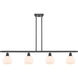 Ballston Athens LED 48 inch Oil Rubbed Bronze Island Light Ceiling Light in Matte White Glass
