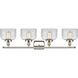 Ballston Large Bell LED 36 inch Polished Nickel Bath Vanity Light Wall Light in Clear Glass