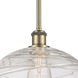 Ballston Deco Swirl LED 13.75 inch Antique Brass Pendant Ceiling Light