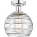 Edison Athens Deco Swirl 1 Light 7.50 inch Semi-Flush Mount