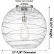 Ballston Athens Deco Swirl LED 17.88 inch Brushed Brass Statement Pendant Ceiling Light in Clear Deco Swirl