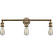 Franklin Restoration Bare Bulb LED 30 inch Brushed Brass Bath Vanity Light Wall Light