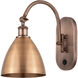 Ballston Dome LED 7.5 inch Antique Copper Sconce Wall Light