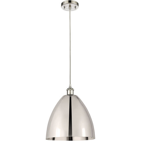 Ballston Dome LED 12 inch Polished Nickel Mini Pendant Ceiling Light
