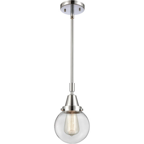 Franklin Restoration Beacon LED 6 inch Polished Chrome Mini Pendant Ceiling Light in Clear Glass